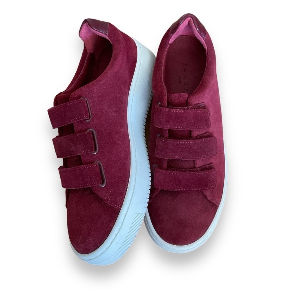 Sandro Burgundy and Light Blue Sneakers